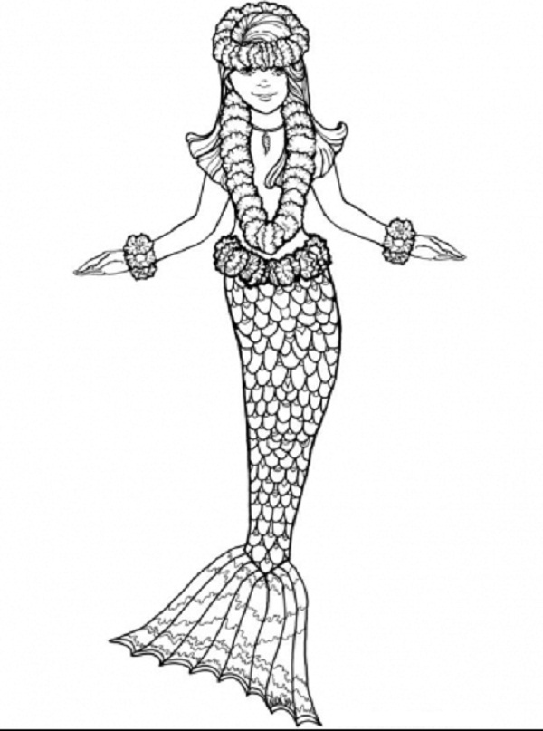 free printable mermaid coloring pages for kids