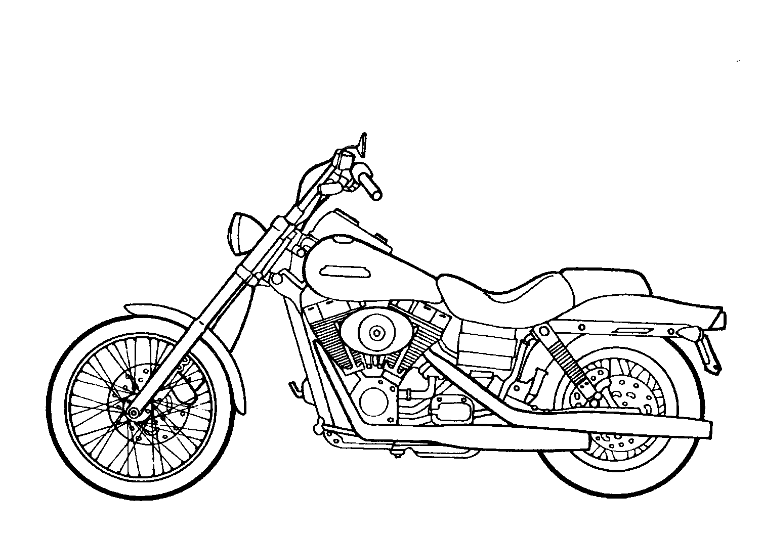 motorcycle coloring page