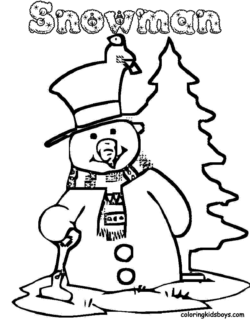 Free Printable Snowman Coloring Pages For Kids