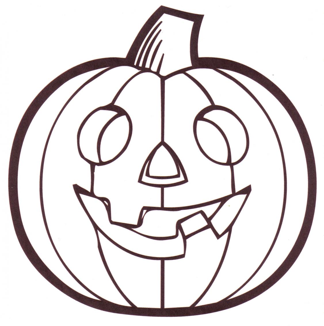 Spooky pumpkin coloring page