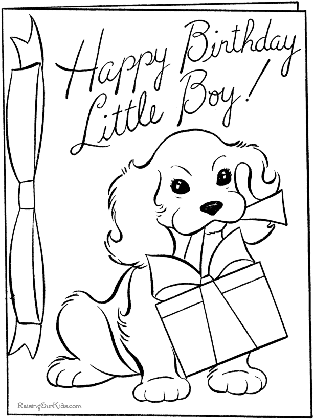 Happy Birthday Printable Coloring Pages