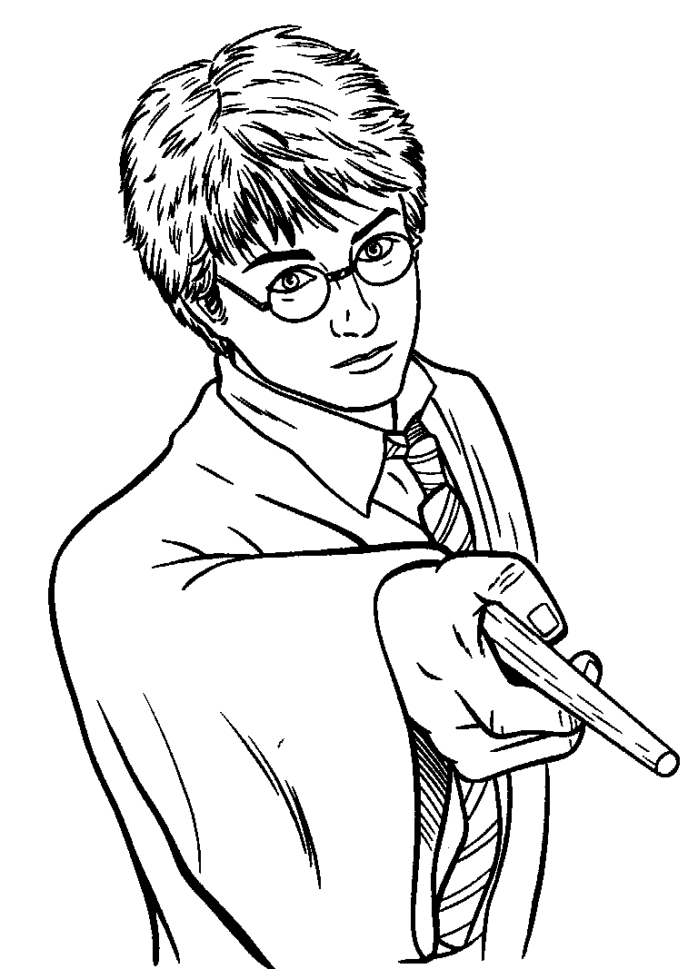 Cute Free Harry Potter Coloring Pages To Print for Adult