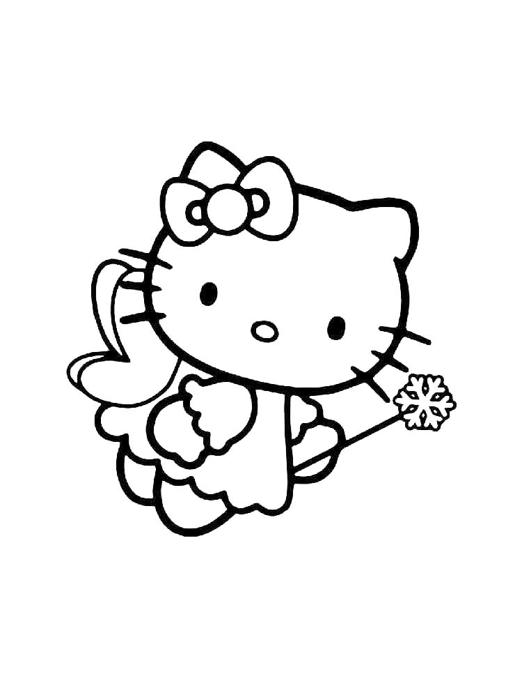 Hello Kitty Angel Coloring Sheet