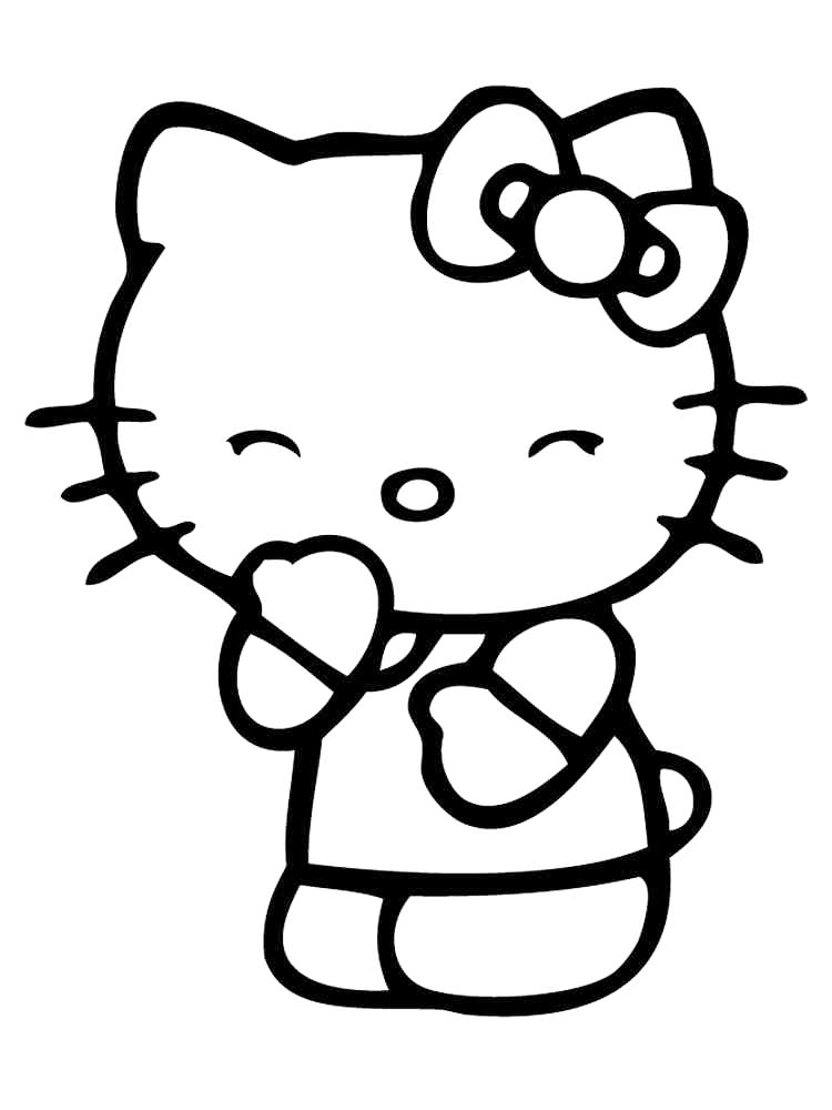 Hello Kitty Giggles Coloring Page