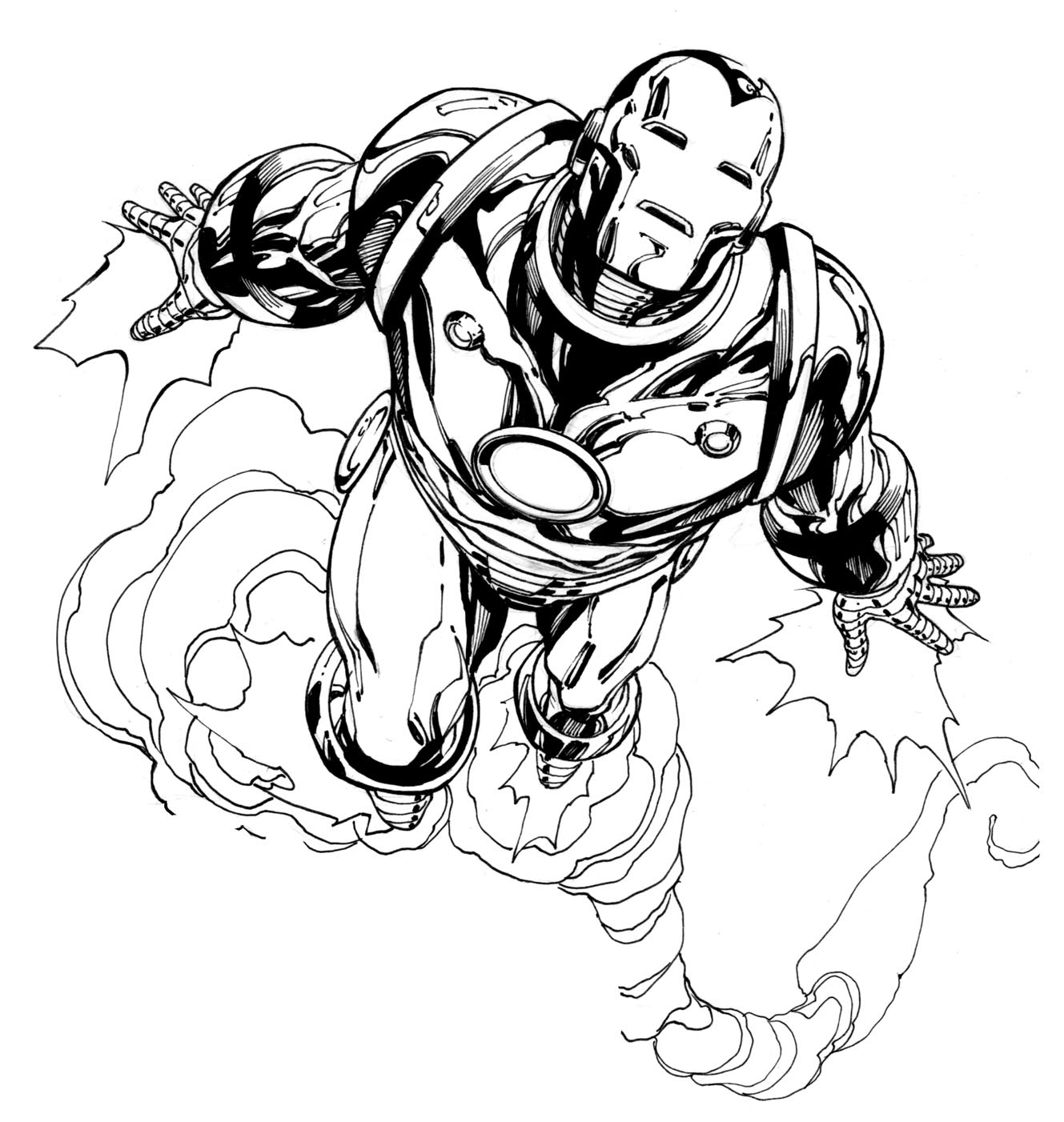 906 Simple Iron Man Coloring Book Pages with Printable