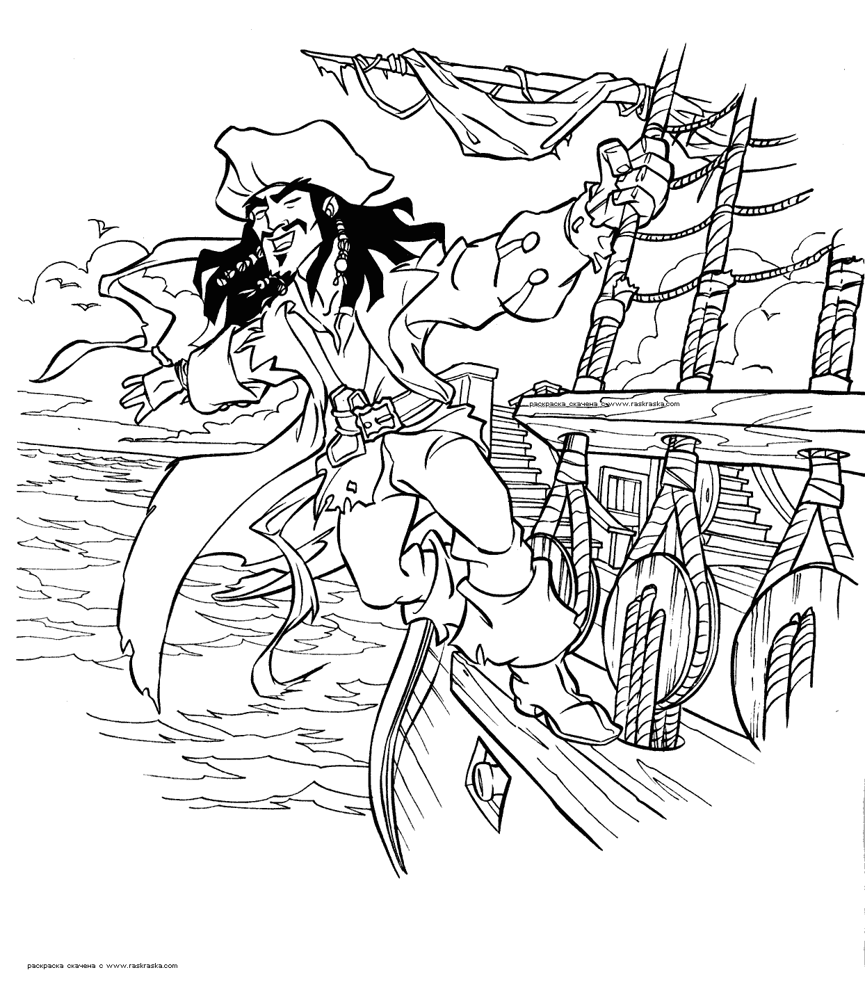 jack sparrow coloring pages