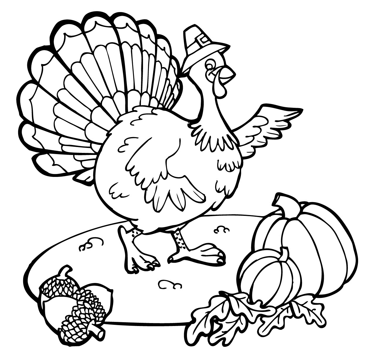 293 Cartoon Coloring Pages For Thanksgiving For Kids 