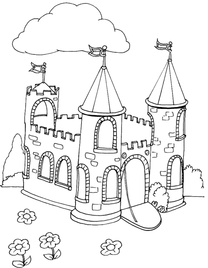 disney castle coloring pages