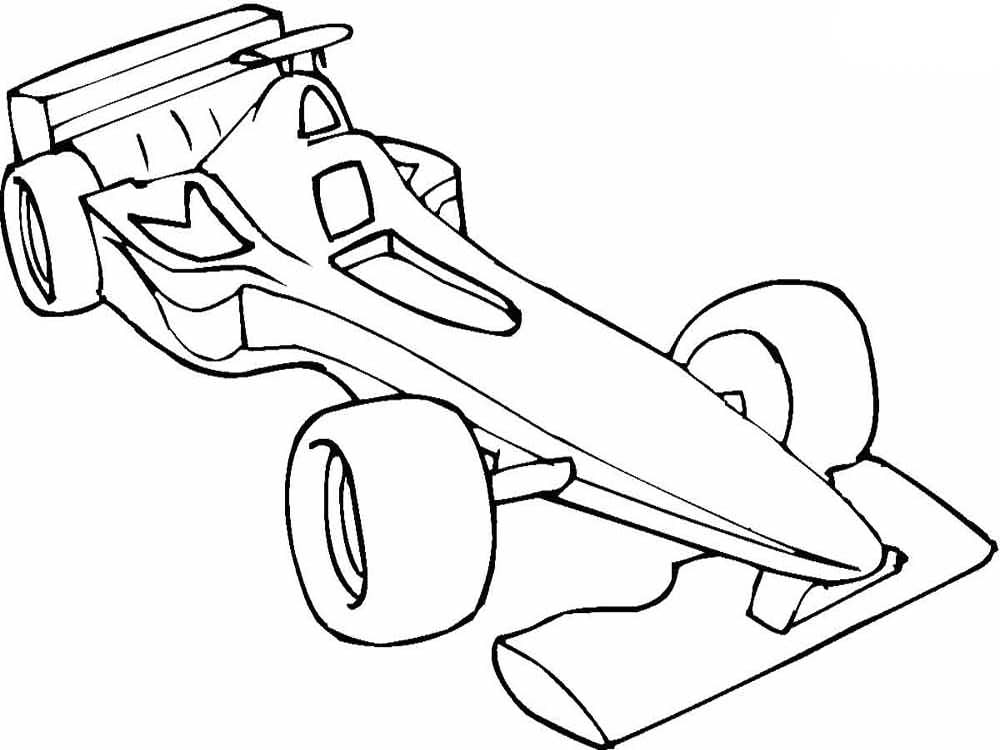 Low Race Car Coloring Page