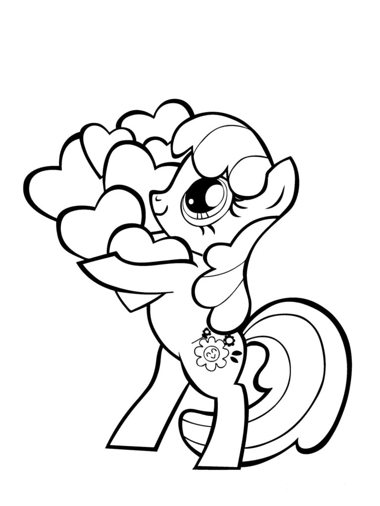 Mlp Hearts Coloring Page