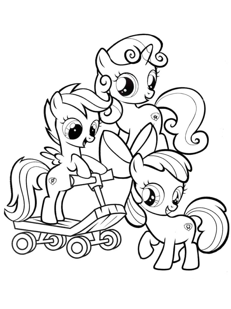 Mlp Scooter Coloring Page