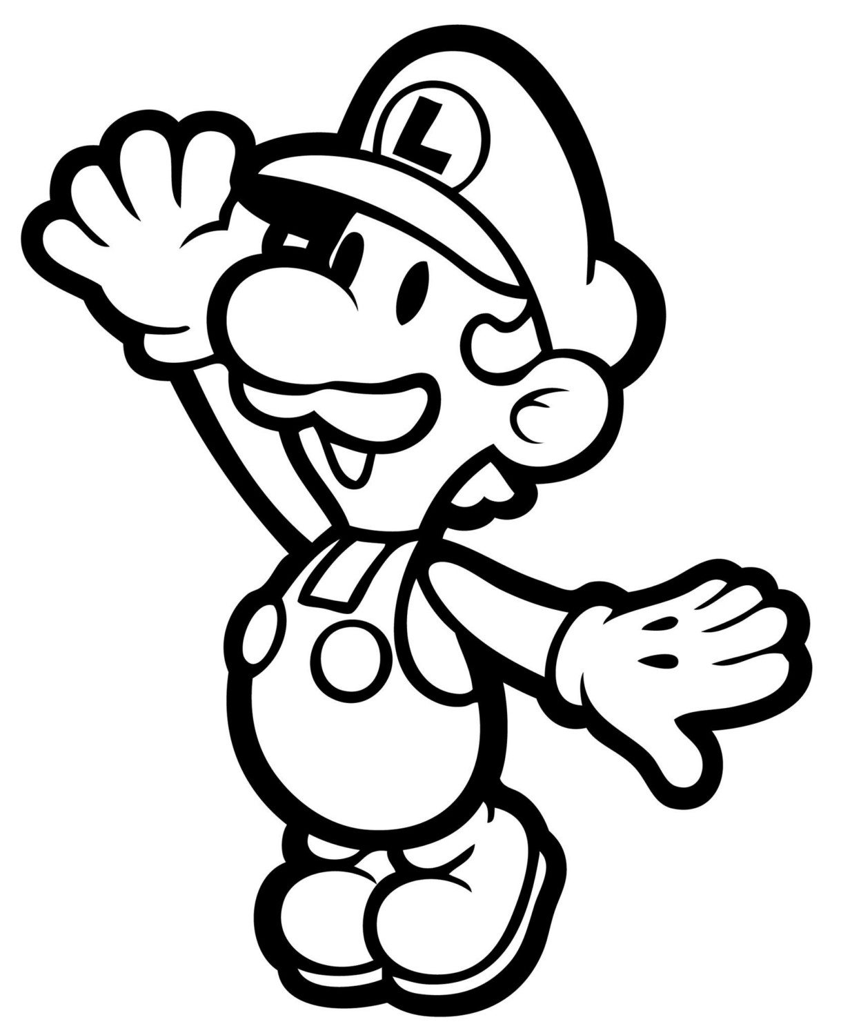 Free Printable Paper Mario Coloring Pages