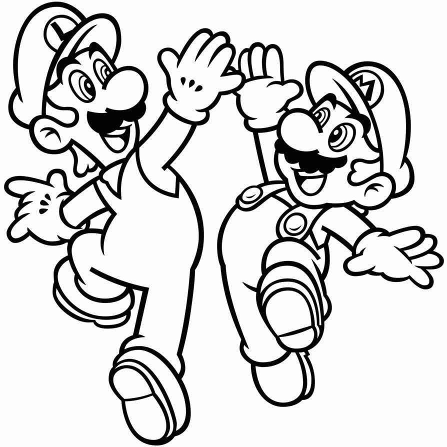 Mario And Luigi Coloring Page