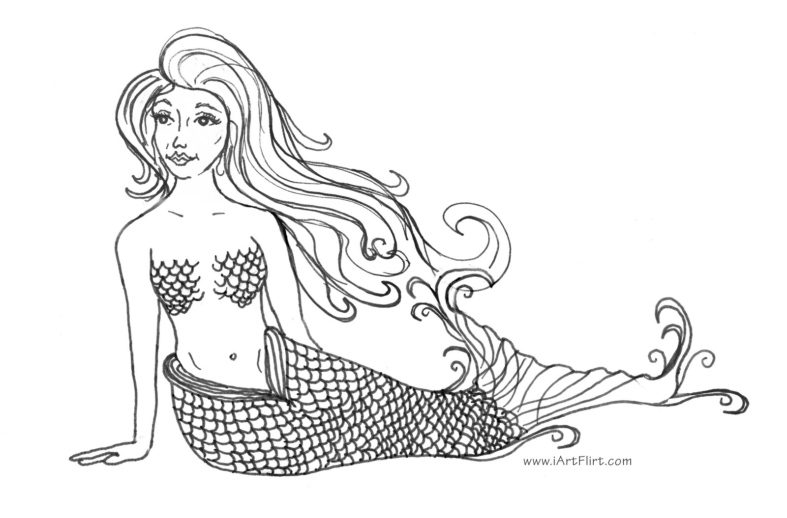 Download Free Printable Mermaid Coloring Pages For Kids