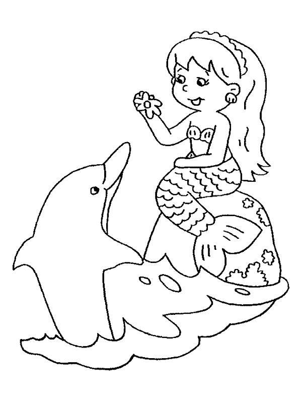 drawings of mermaids for kids with color