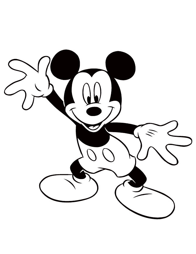 Micky Mouse Coloring Page