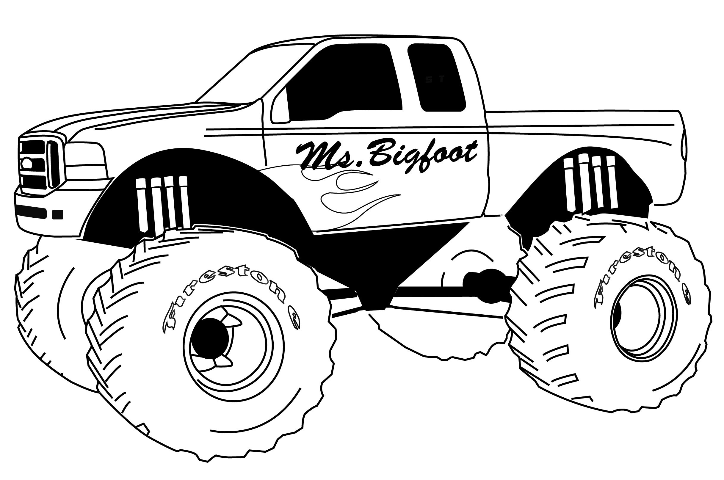 Gambar Free Printable Monster Truck Coloring Pages Kids Color Cars ...