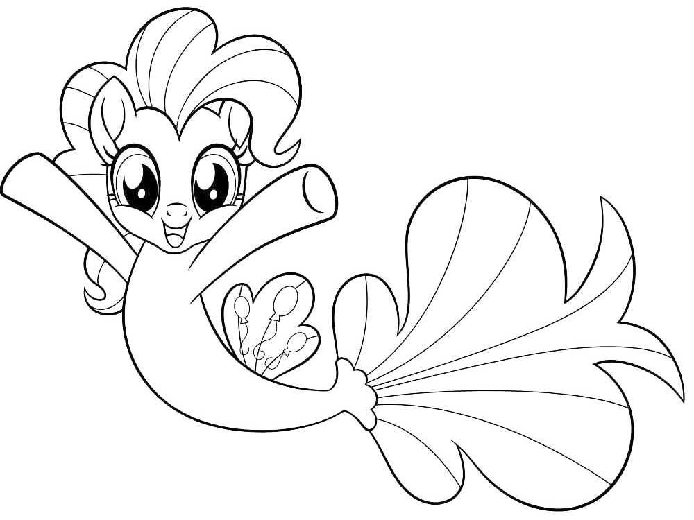 My Little Pony Mermaid Coloring Page