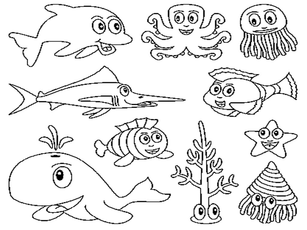  Sea Creature Coloring Pages For Kids 10