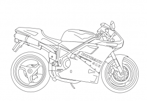 free printable motorcycle coloring pages for kids