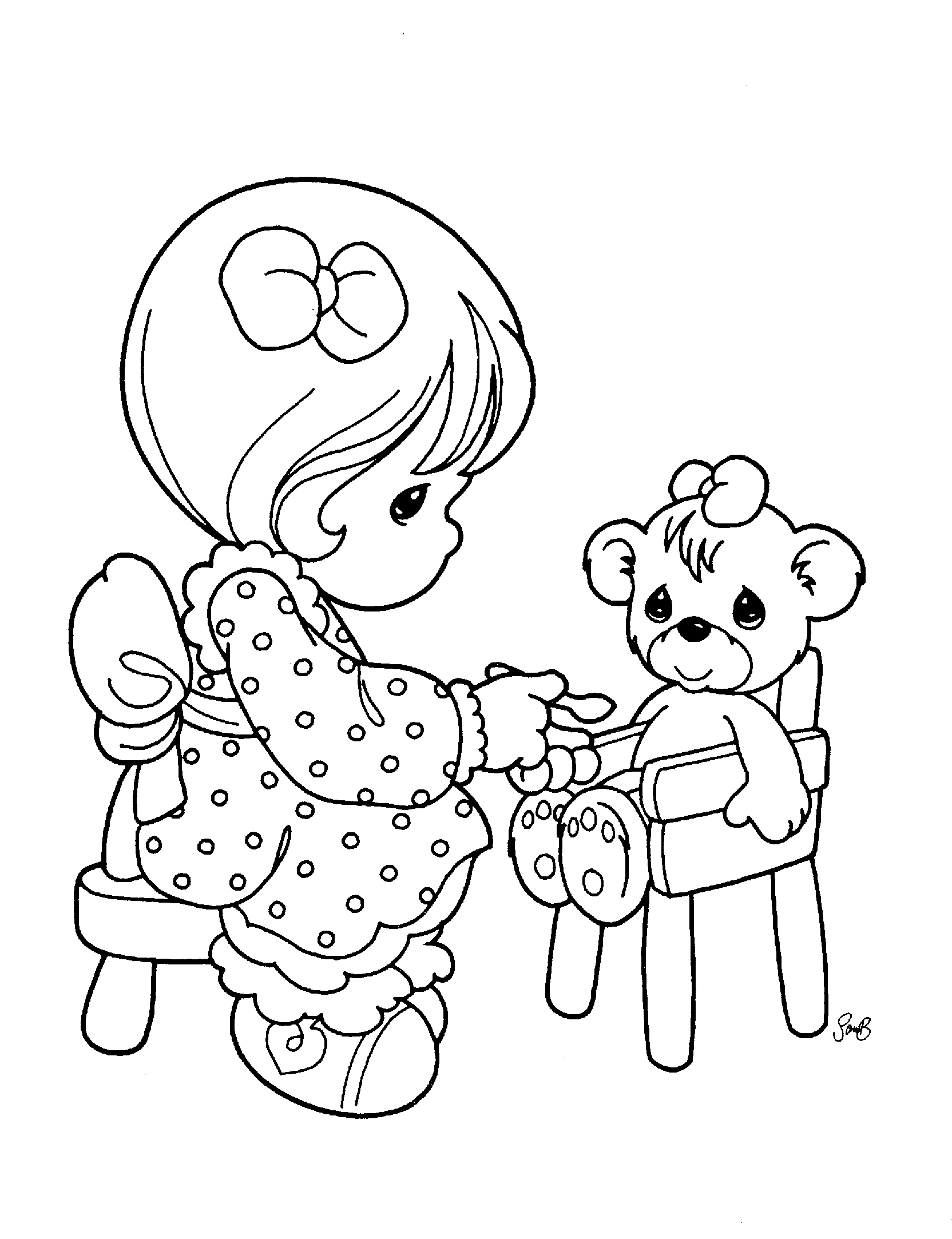 precious moments coloring pages baby girl
