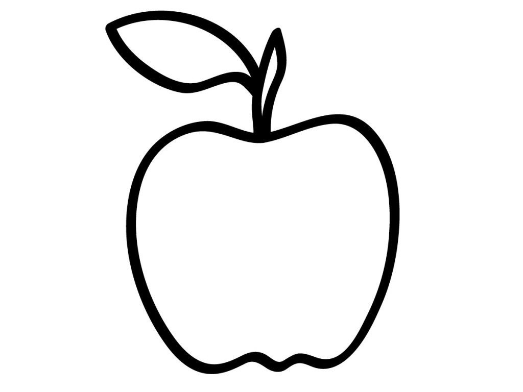 For apple coloring page