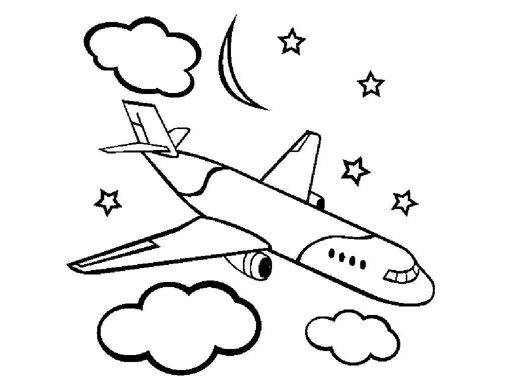 first airplane ride coloring pages