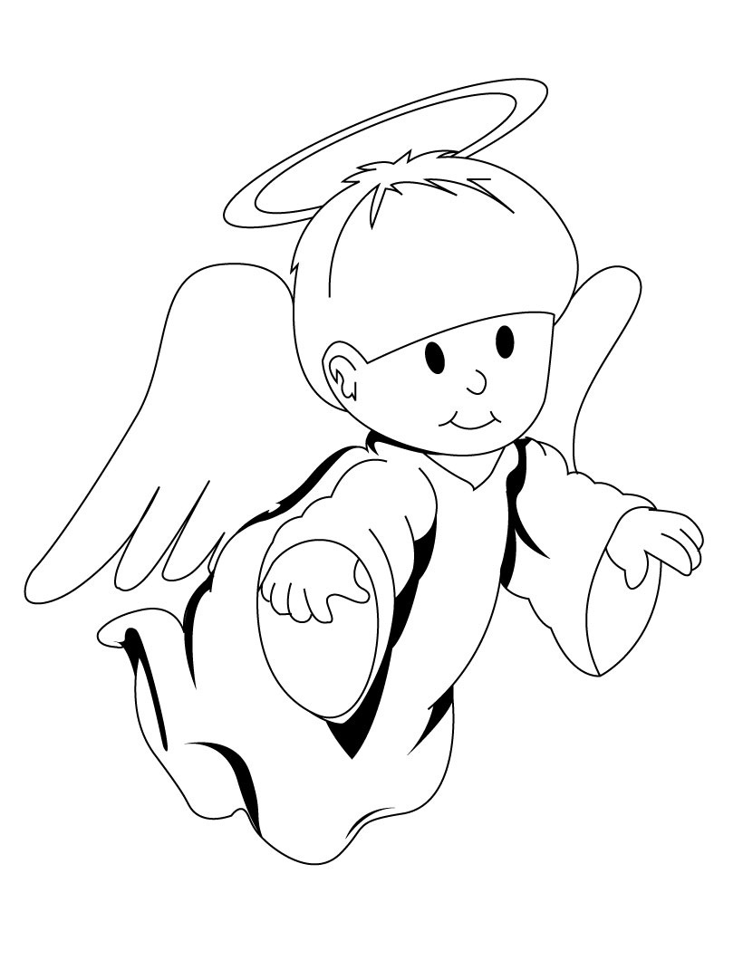  Angel Coloring Pages Print 1