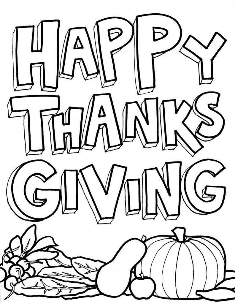 Free Coloring For Thanksgiving