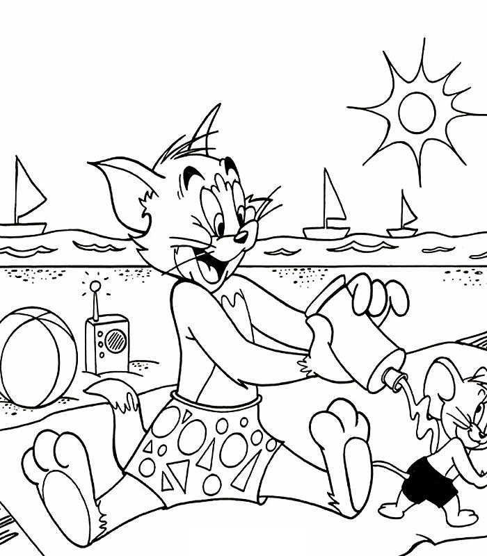 Print Out Tom And Jerry Coloring Page 4