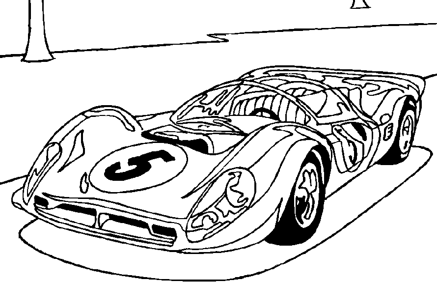 Race Car Coloring Page