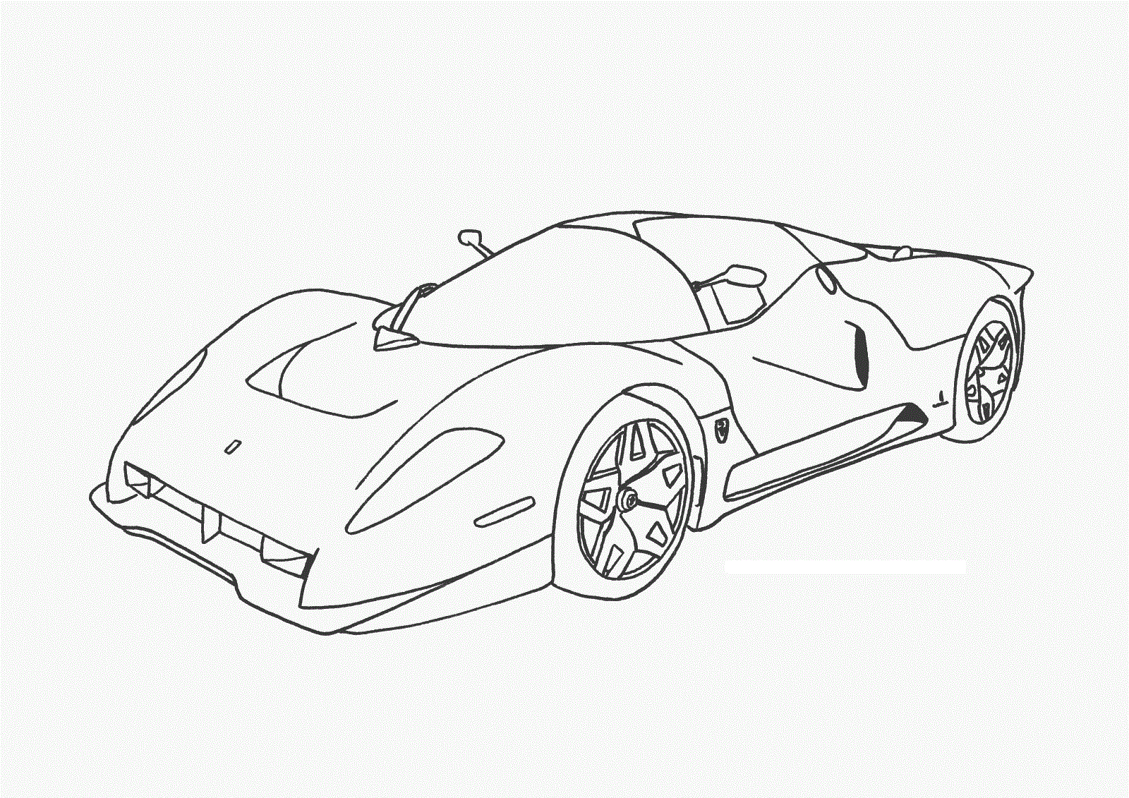 Race Car Drawing Color