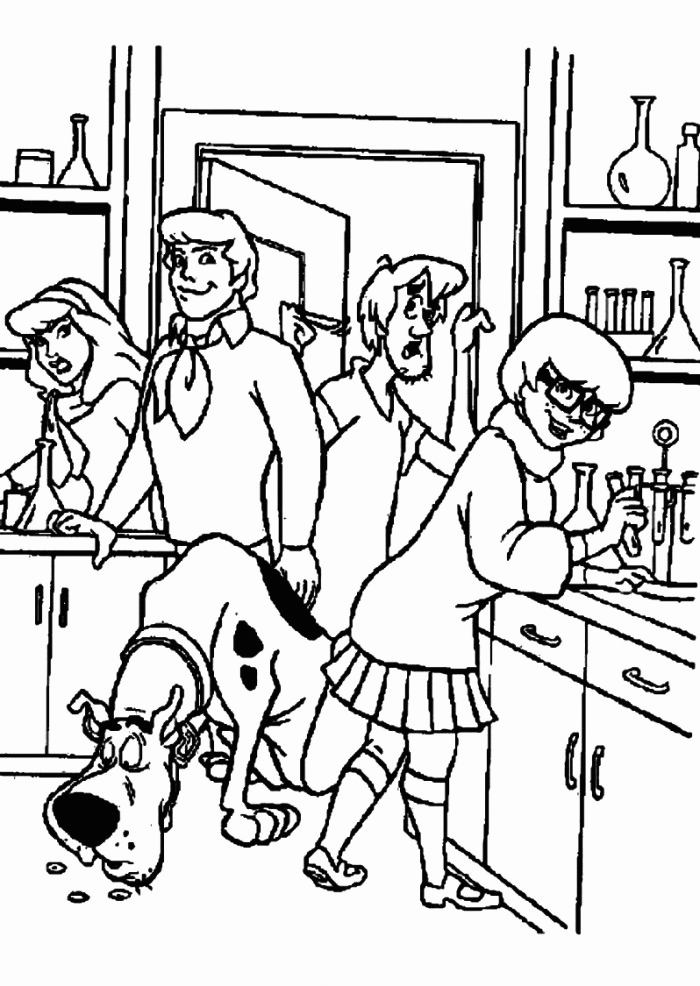 scooby doo mystery machine coloring pages