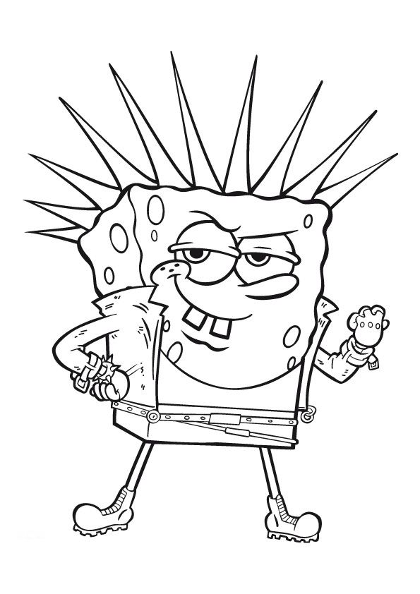 spongebob coloring pages for girls