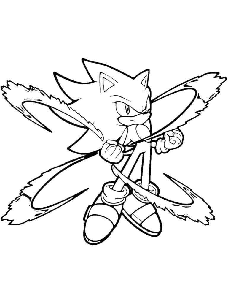 Sonic Coloring Sheet