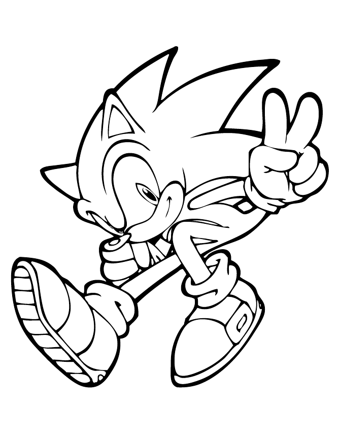 Sonic Peace Coloring Page