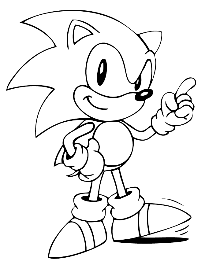 Sonic The Hedgehog Coloring Page