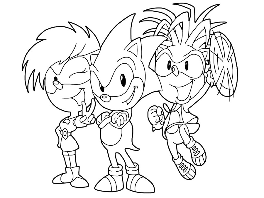 Sonic And Friends Coloring Sheet