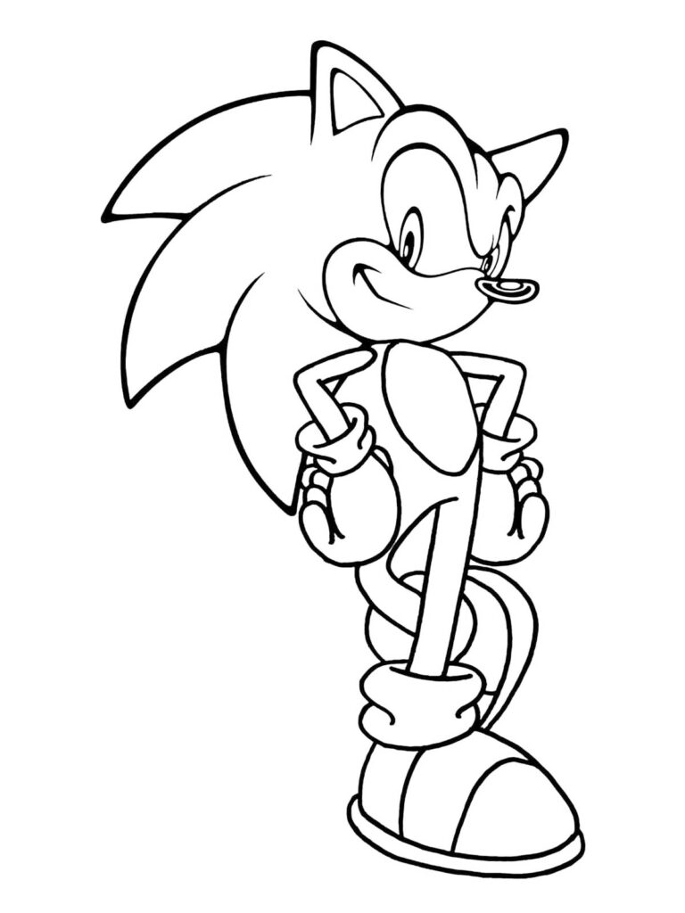 Sonic The Hedgehog Coloring Page