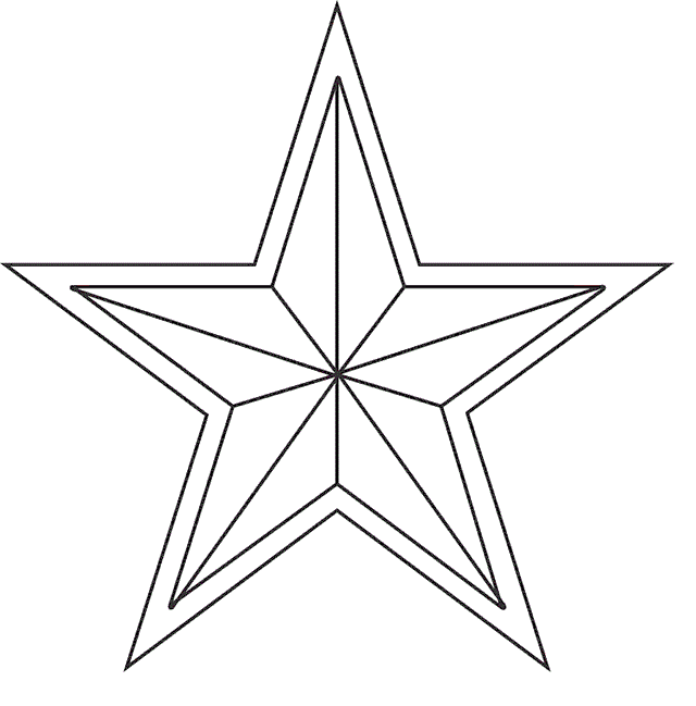 Large Star Coloring Pages 7