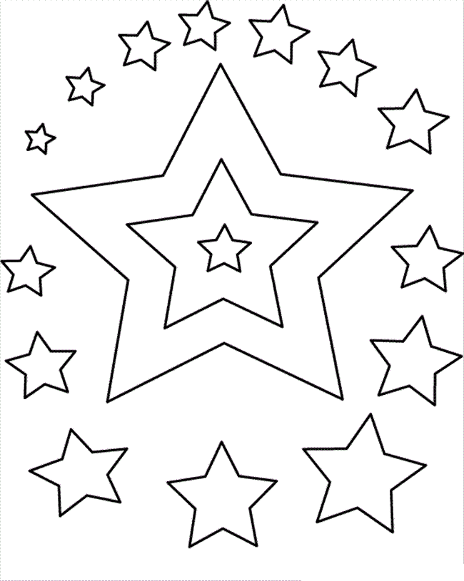 530 Coloring Pages Stars Images & Pictures In HD