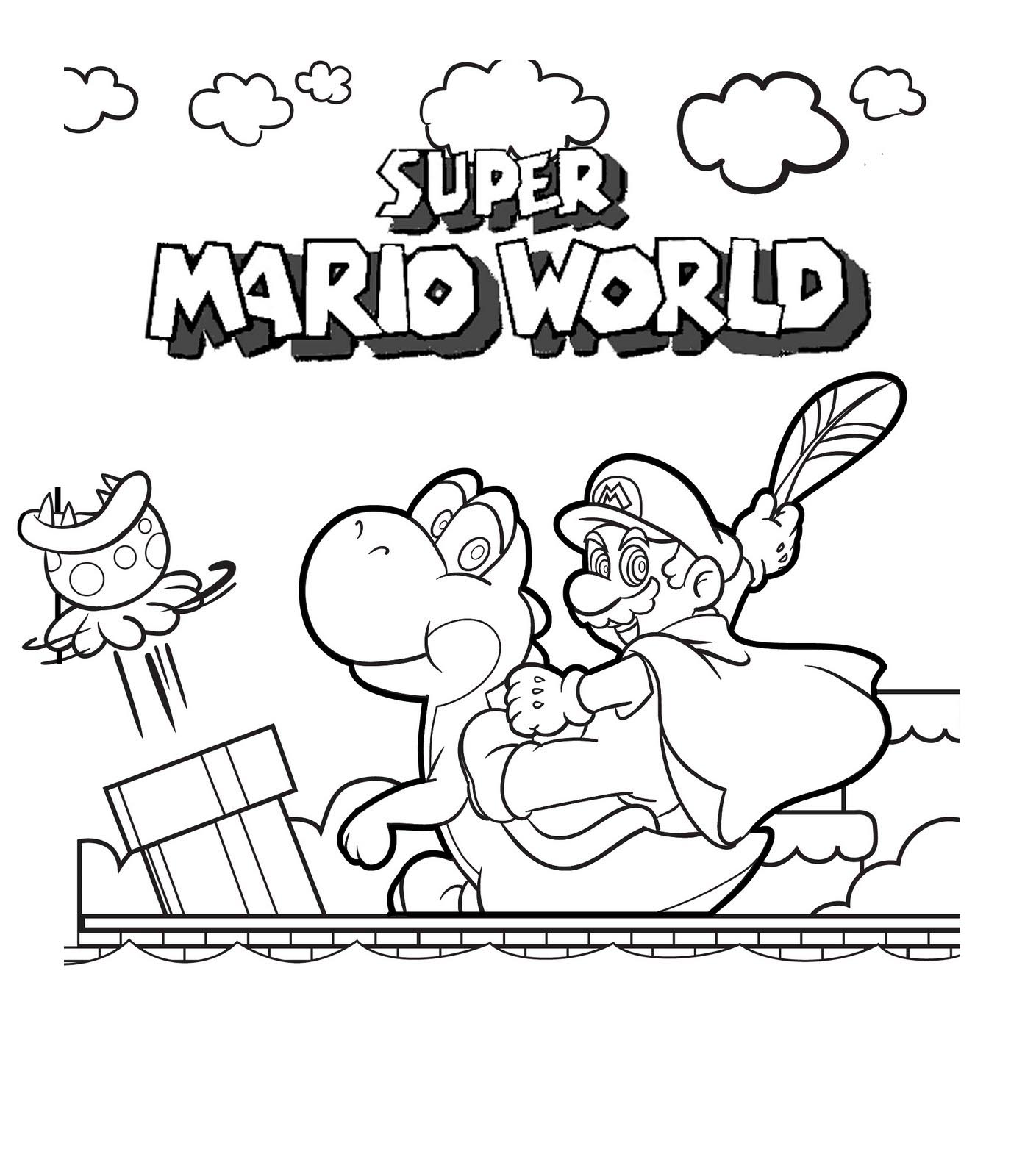 Mario Coloring Sheets Pdf Free