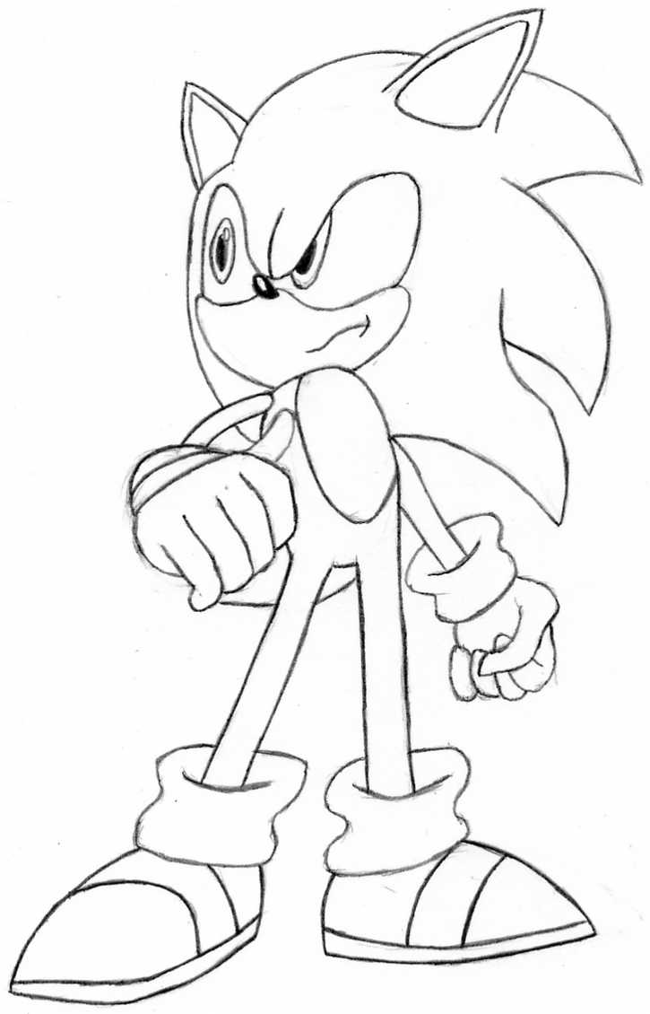 Super Sonic The Hedgehog Colouring Pages ~ Free Printable Sonic The