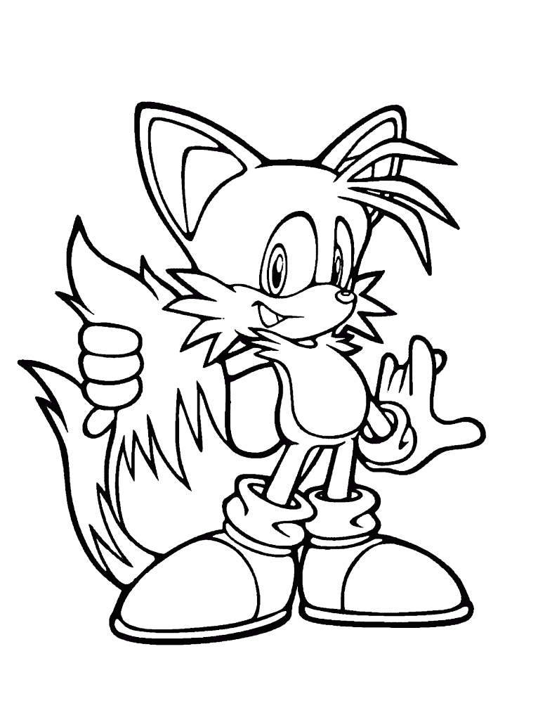 Tails Sonic Coloring Page