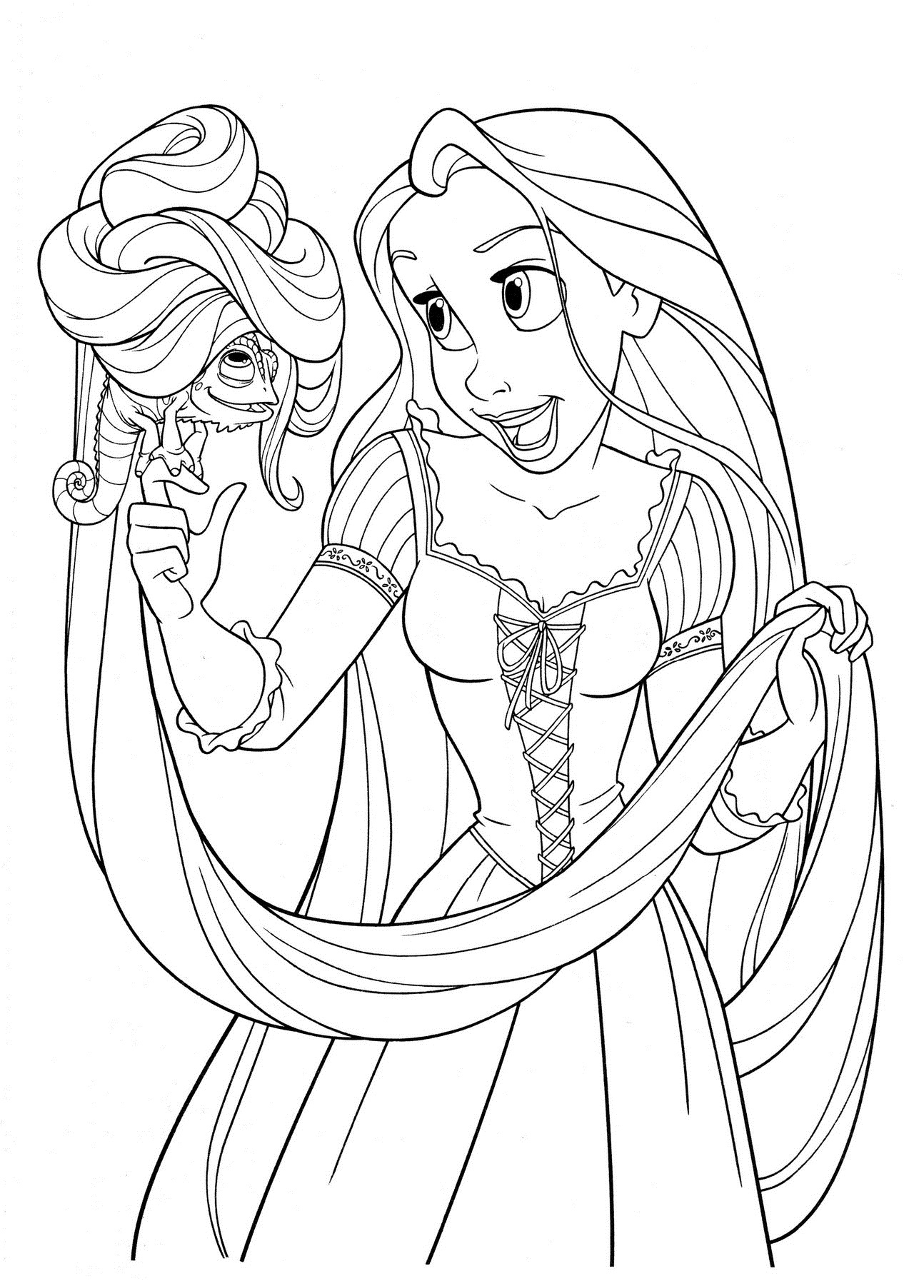 52 Collections Printable Coloring Pages Princess Rapunzel  Latest HD