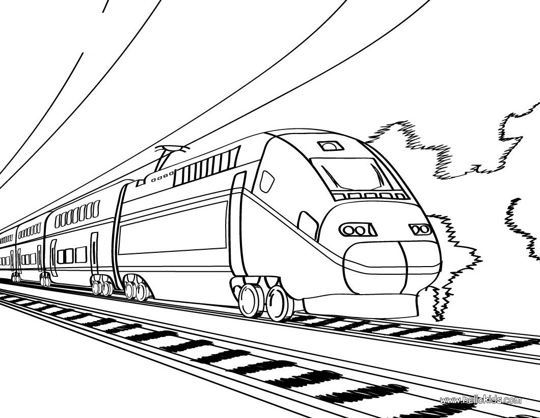Normal Train coloring page - Download, Print or Color Online for Free