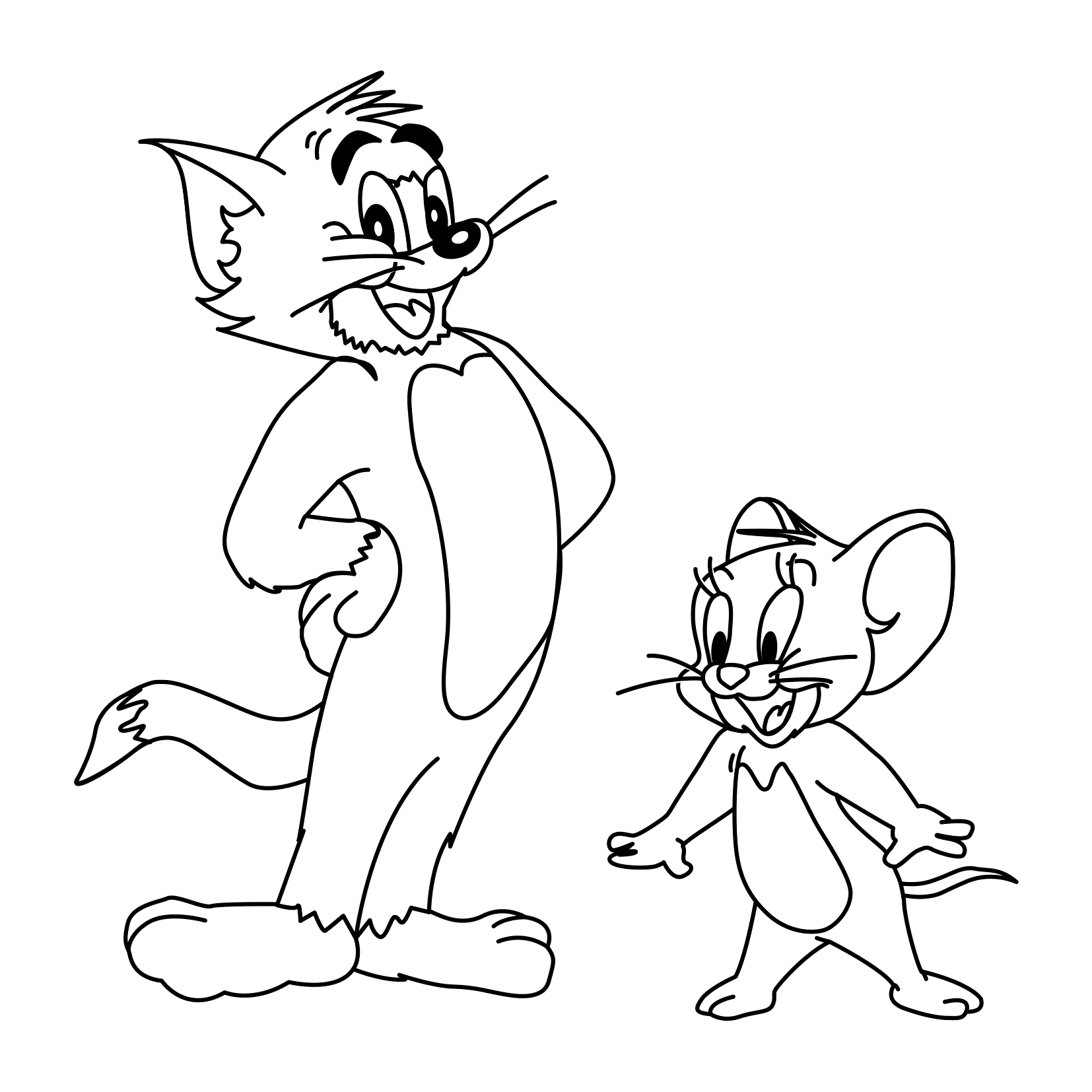 Coloring Page Tom And Jerry - Free Printable Templates