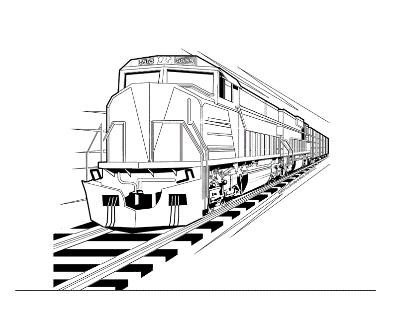 Train Coloring Page 1