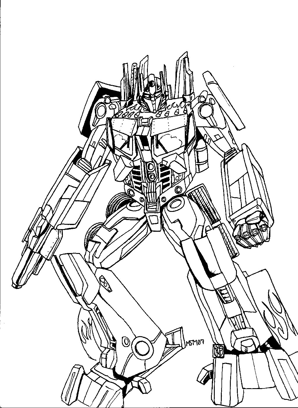 transformers bumblebee coloring page