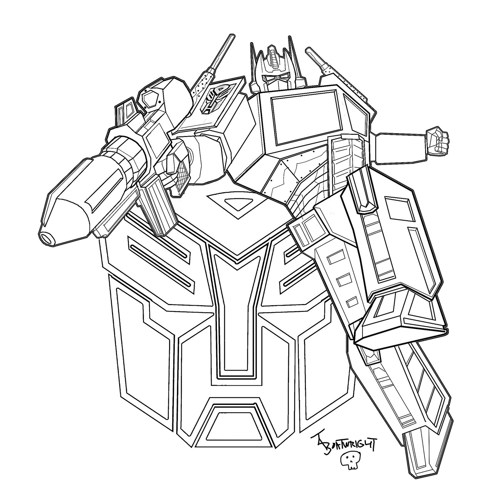 transformer coloring pages for kids free printable